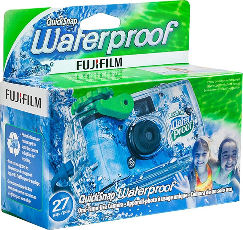 Alt View 1. Fujifilm - QuickSnap Disposable Waterproof Film Camera - Blue.