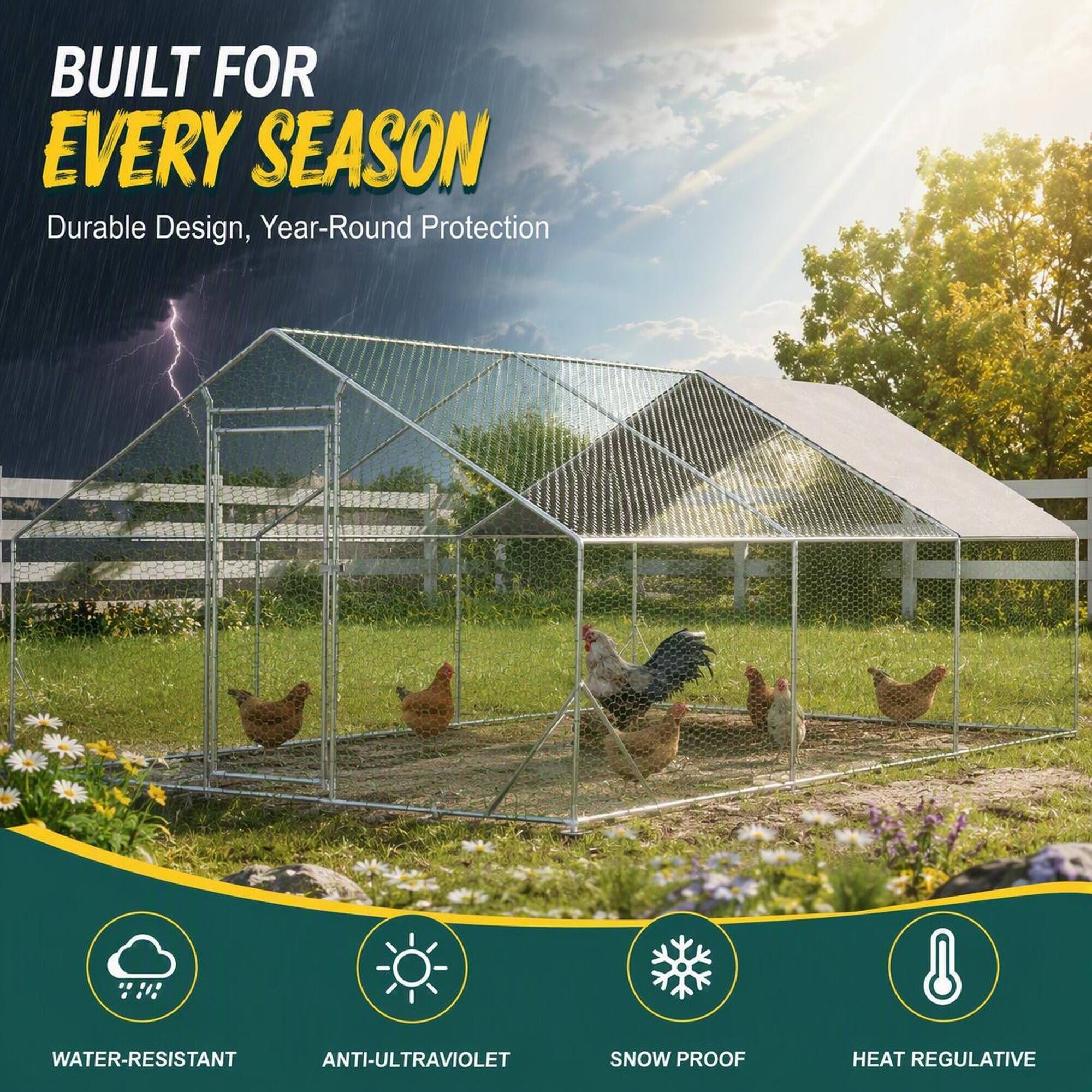 BUILT FOR EVERY SEASON  
Durable Design, Year-Round Protection

WATER-RESISTANT  
ANTI-ULTRAVIOLET  
SNOW PROOF  
HEAT REGULATIVE