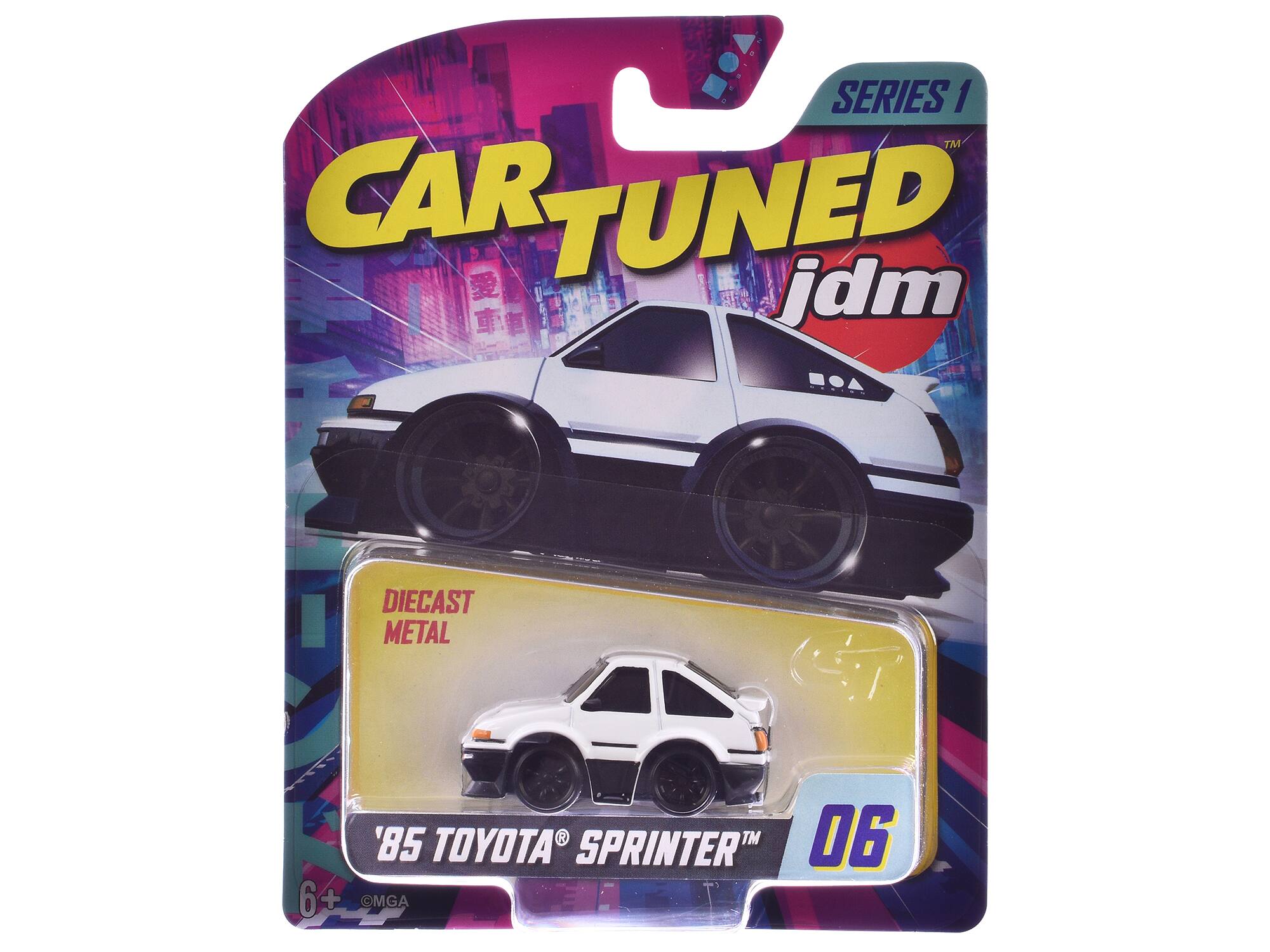 SERIES 1 TM CAR TUNED jdm ..A DIECAST METAL '85 TOYOTA SPRINTER 06 6+