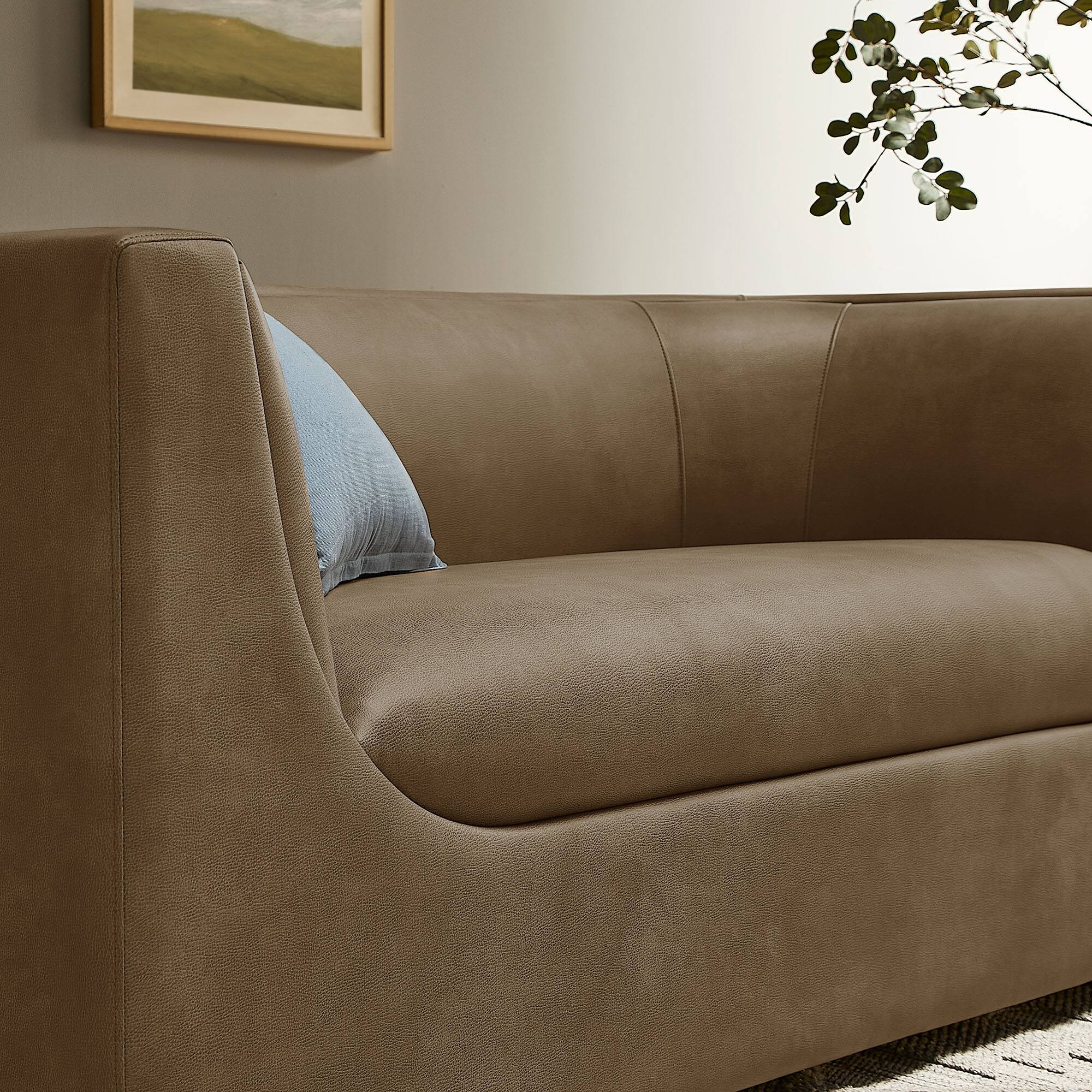 Alt View 9. Modway - Hilda 67" Curved Back Vegan Leather Loveseat by Modway - Mushroom.