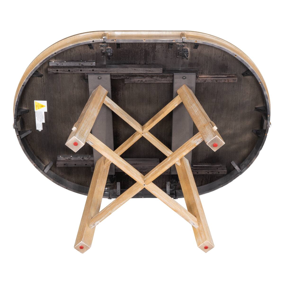 Alt View 9. Loheer - Loheer Round Extendable Dining Table, Natural Wood Wash, Seats Up to 6 - Natural Wood Wash.