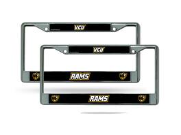 Rico Industries - Virginia Commonwealth VCU Rams Chrome License Plate Frame - Set of 2 Frames - Multi