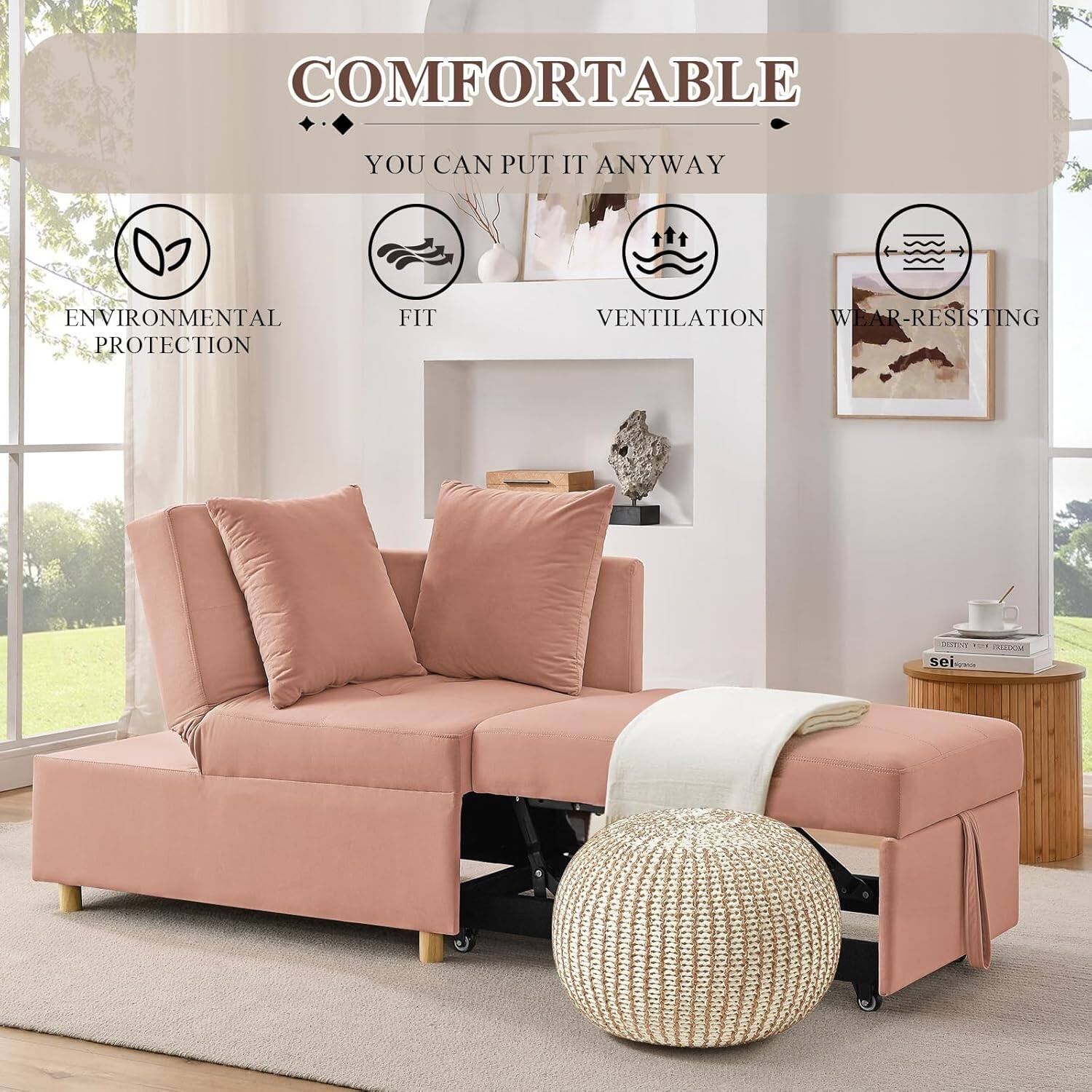 COMFORTABLE  
YOU CAN PUT IT ANYWAY  

ENVIRONMENTAL PROTECTION  
FIT  
VENTILATION  
WEAR-RESISTING