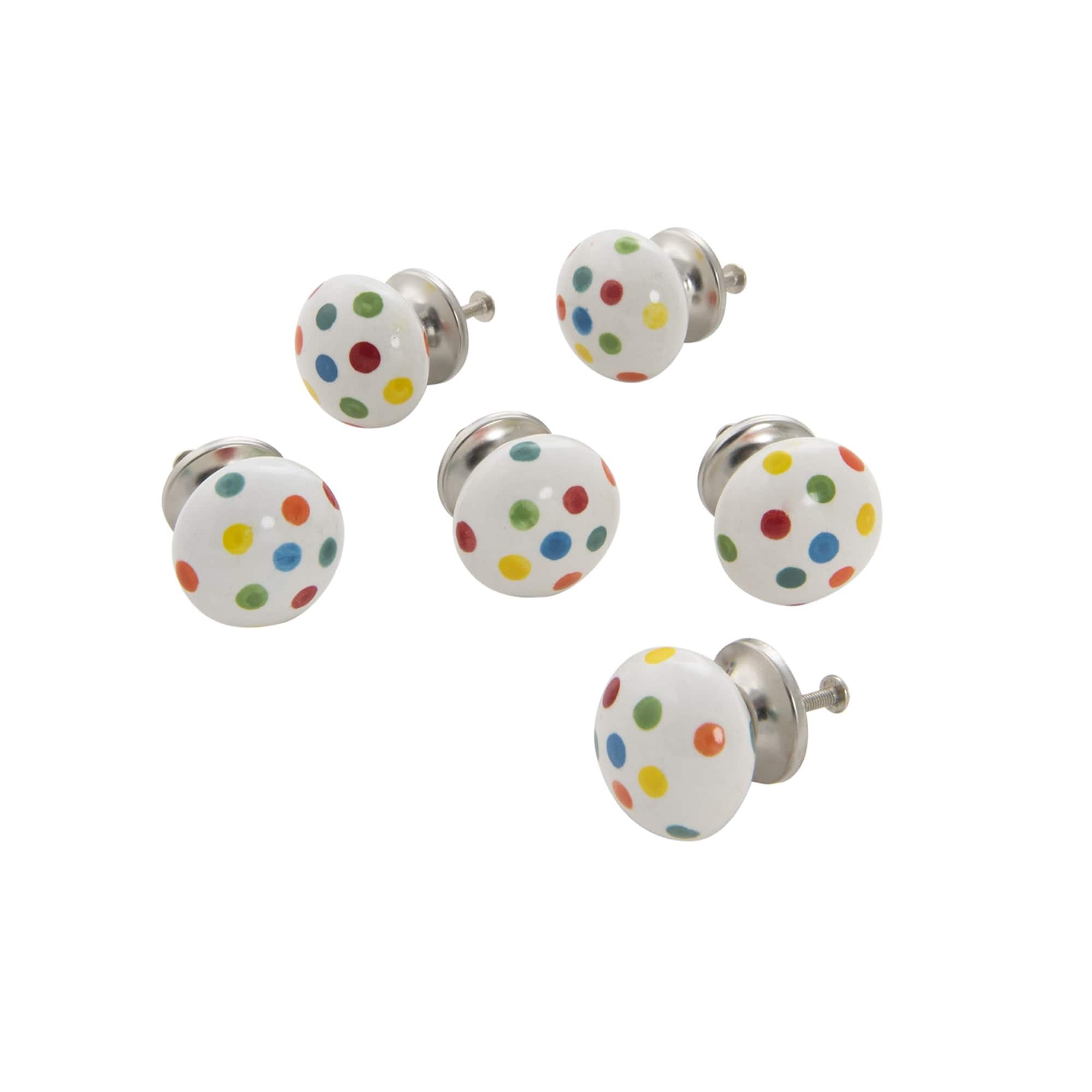 TX USA Corporation - Ceramic Polka Dot Ball Knob Set of 6 - Multi price history on PriceWatchPro