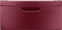 Front. Samsung - Washer/Dryer Laundry Pedestal with Storage Drawer - Merlot Red.