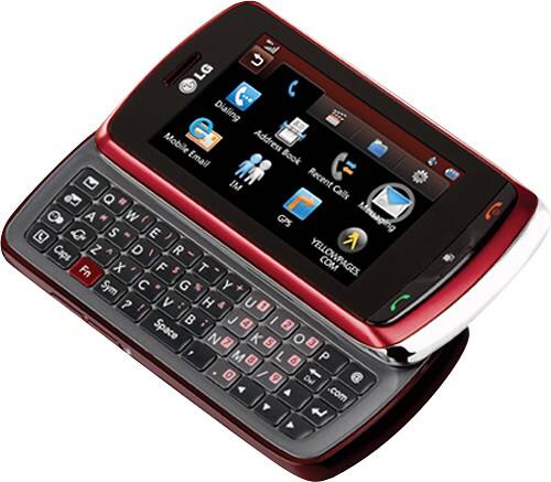 Alt View Standard 2. LG - Xenon GR500 Mobile Phone (Unlocked) - Red.