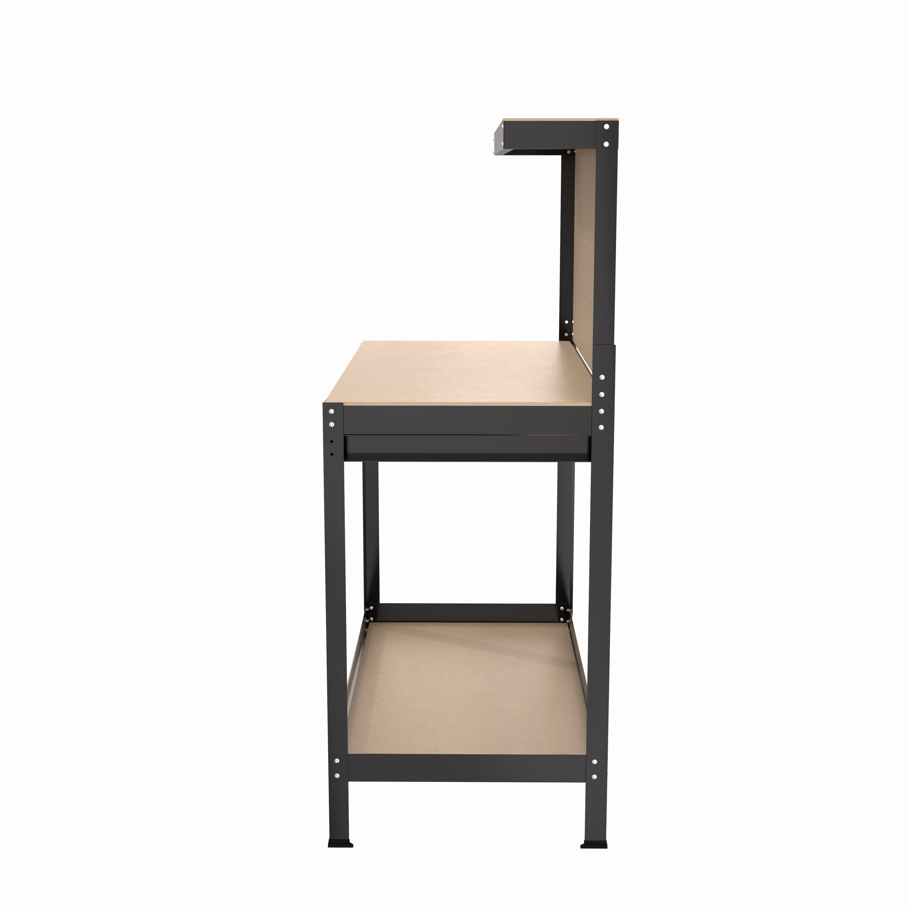 Left. LOVMOR - 63 inch Tools Cabinet Workbench with Drawers and Pegboard for Workshop Storage and Organization.