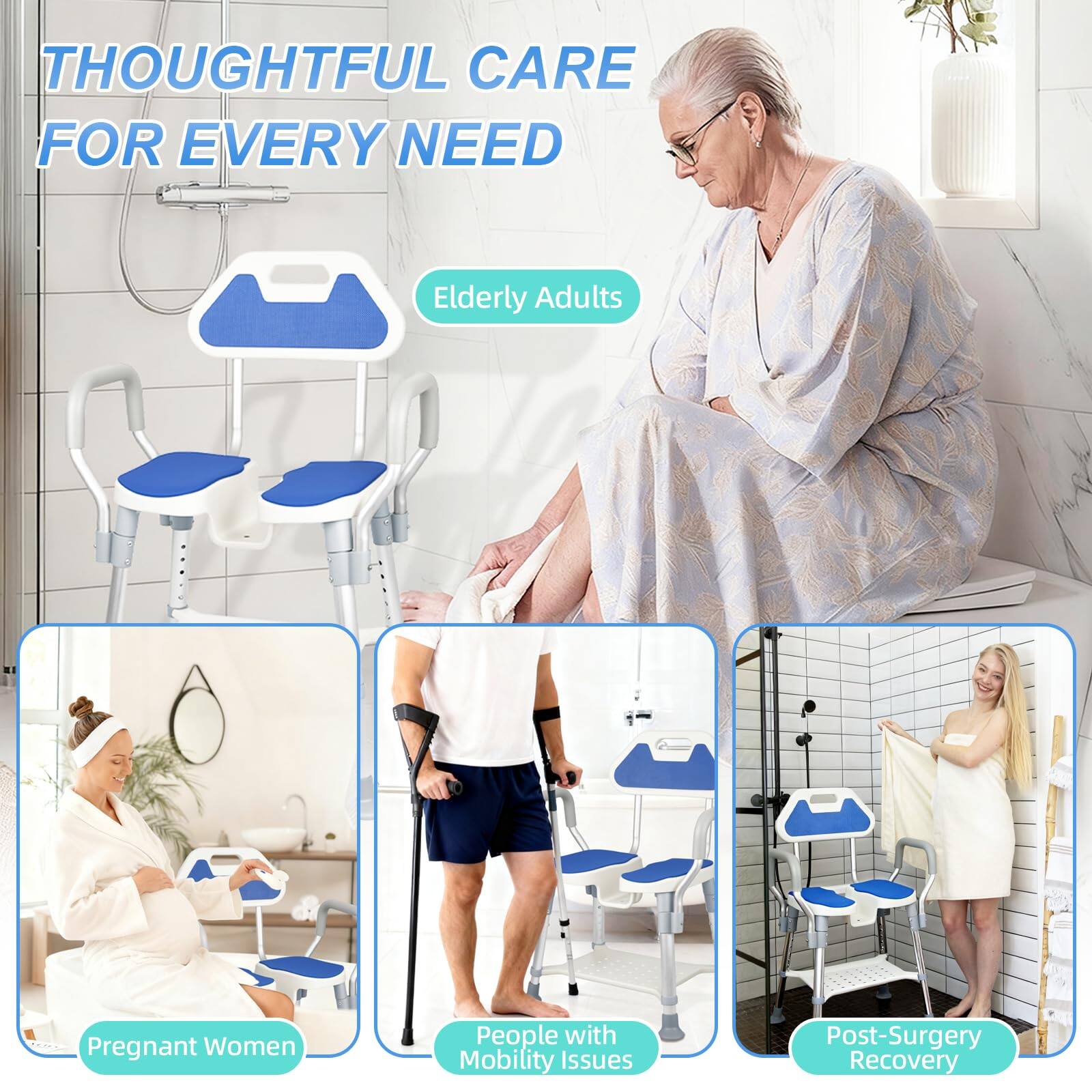 THOUGHTFUL CARE FOR EVERY NEED

- Elderly Adults
- Pregnant Women
- People with Mobility Issues
- Post-Surgery Recovery