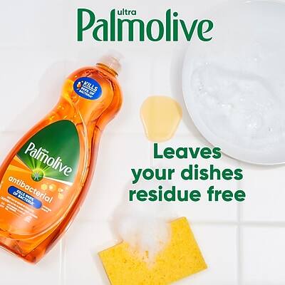 Ultra Palmolive Antibacterial Dish Soap  
Kills Bacteria  
Leaves your dishes residue free