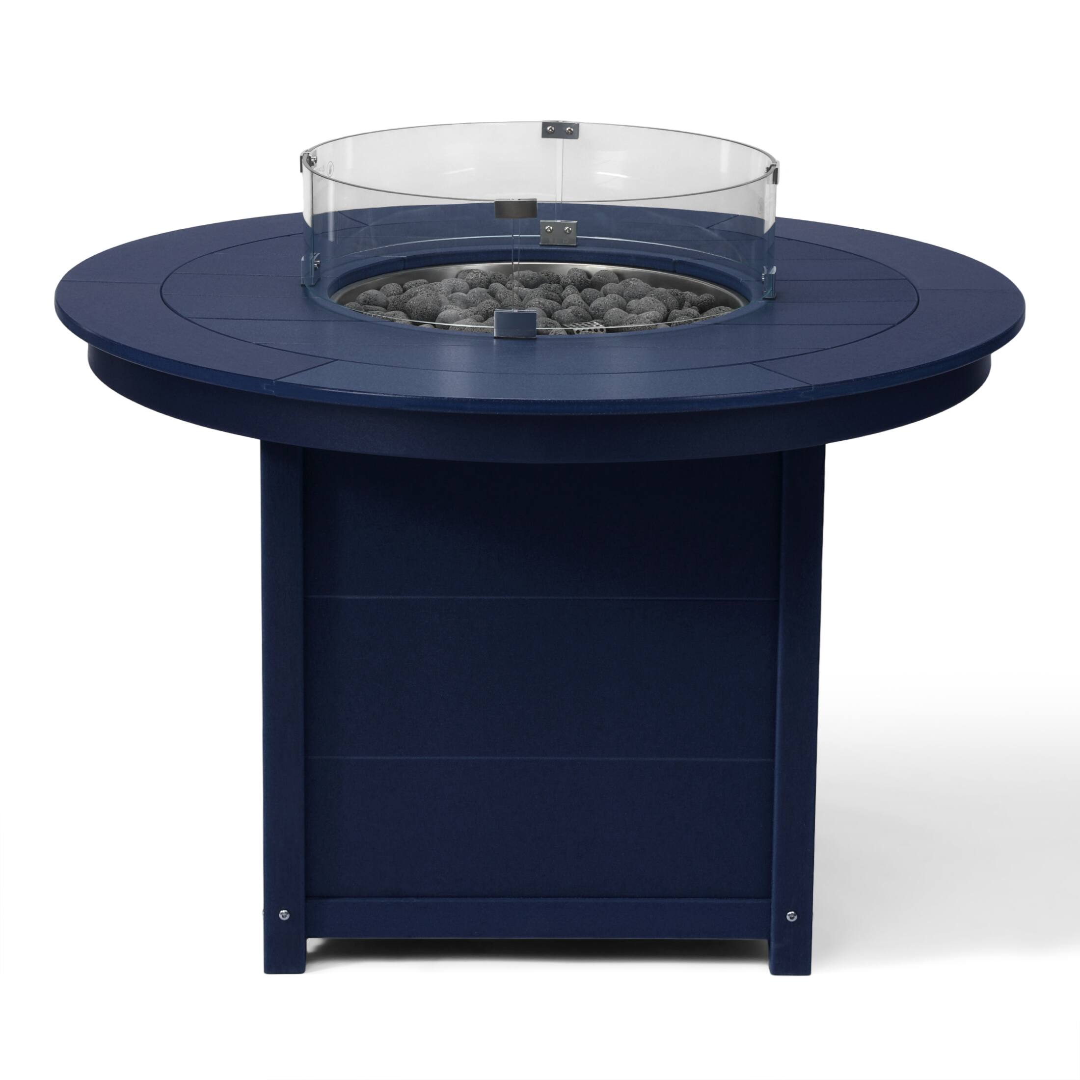 Back. WestinTrends - WestinTrends Helios 47" Modern Outdoor Patio Propane Gas Round Fire Pit Table - Navy Blue.