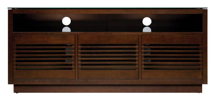 Bell'O - A/V Cabinet for Most Flat-Panel TVs Up to 70" - Chocolate - Larger Front