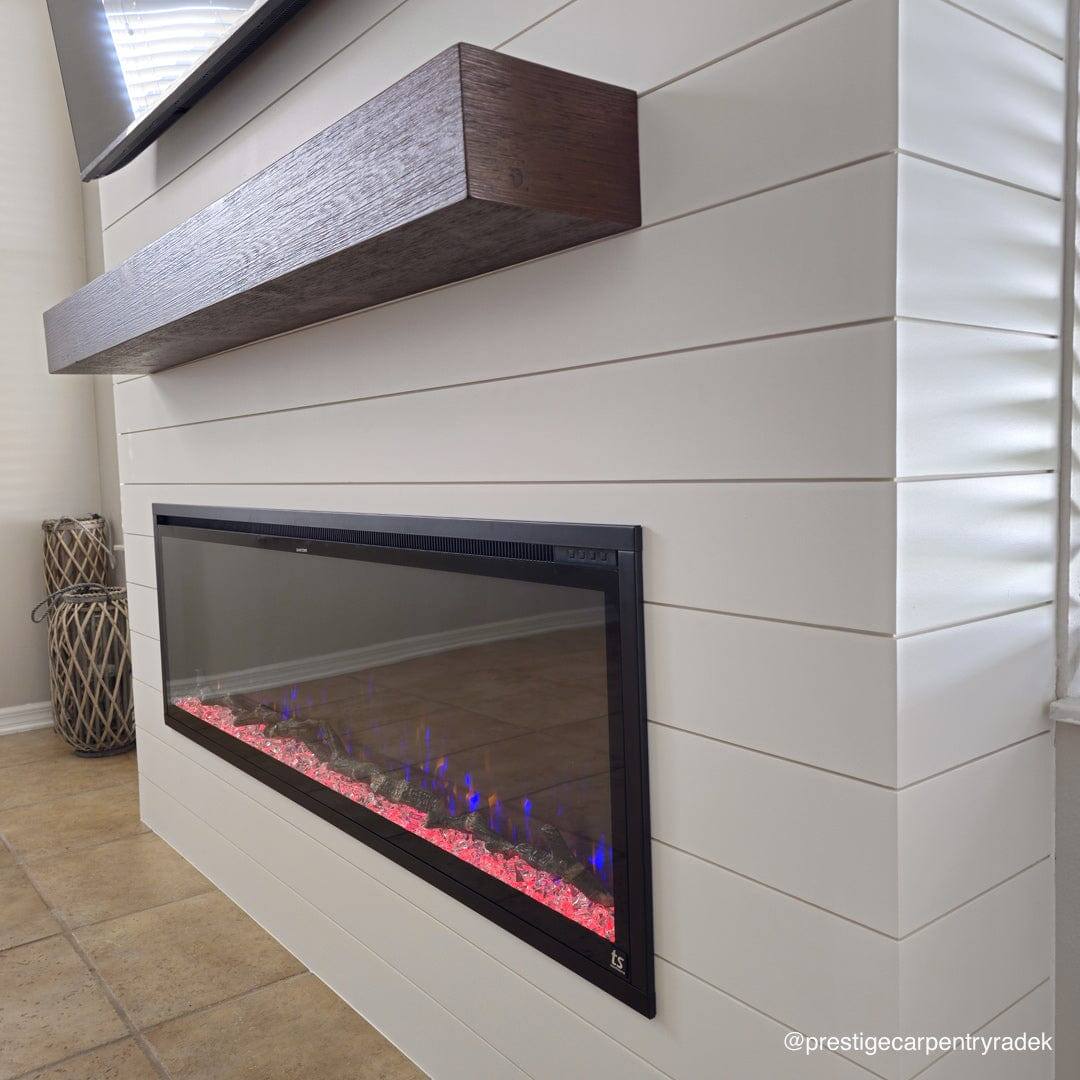 Alt View 8. Touchstone Home Products - Fireplace Mantel Shelf , 84" x 8" x 4.75", Solid Pine Wood Mantel for Over Fireplace - Espresso Finish.