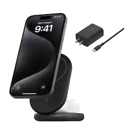 Belkin - 2-in-1 Magnetic Foldable Wireless Charger 15W for IPhone (Black)