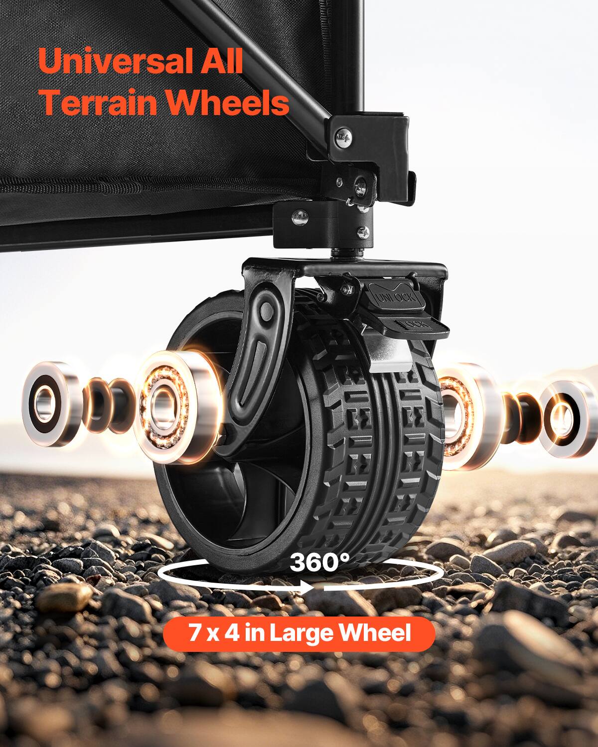Universal All Terrain Wheels

360°

7 x 4 in Large Wheel