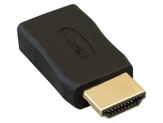 Front. Cable Leader - HDMI Male to Mini HDMI Female Adapter, Type A to Type C, Fully Molded - Black.