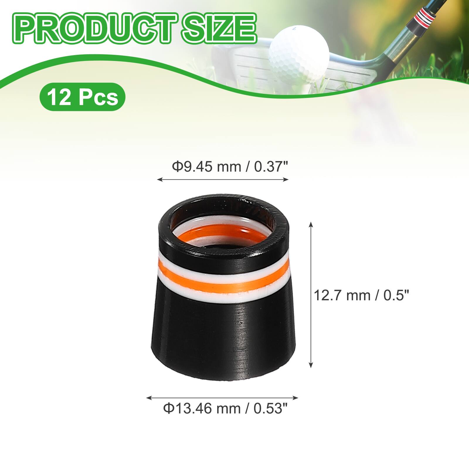 PRODUCT SIZE

12 Pcs

9.45 mm / 0.37"

12.7 mm / 0.5"

13.46 mm / 0.53"
