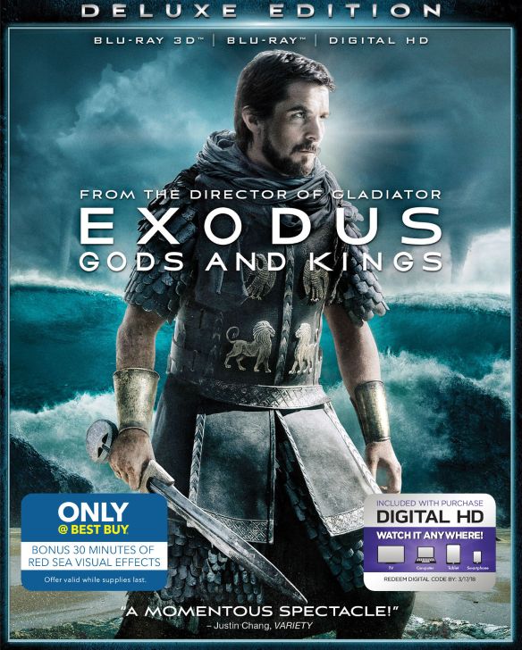  Exodus: Gods and Kings [Includes Digital Copy] [3D] [Blu-ray] [Only @ Best Buy] [Blu-ray/Blu-ray 3D] [2014]