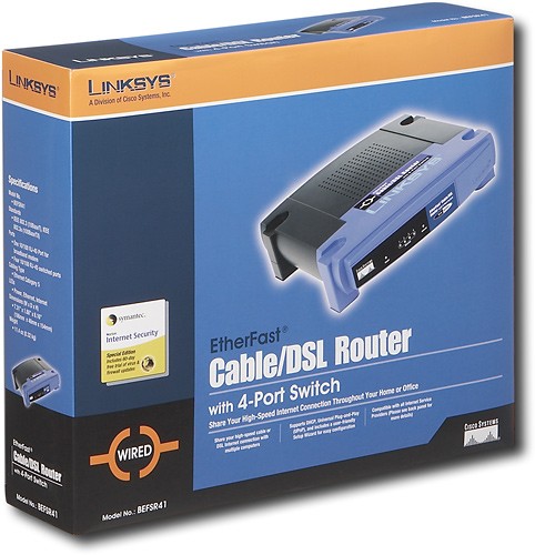 Linksys BEFSR41 4-Port 10/100 Wired Router for sale online 