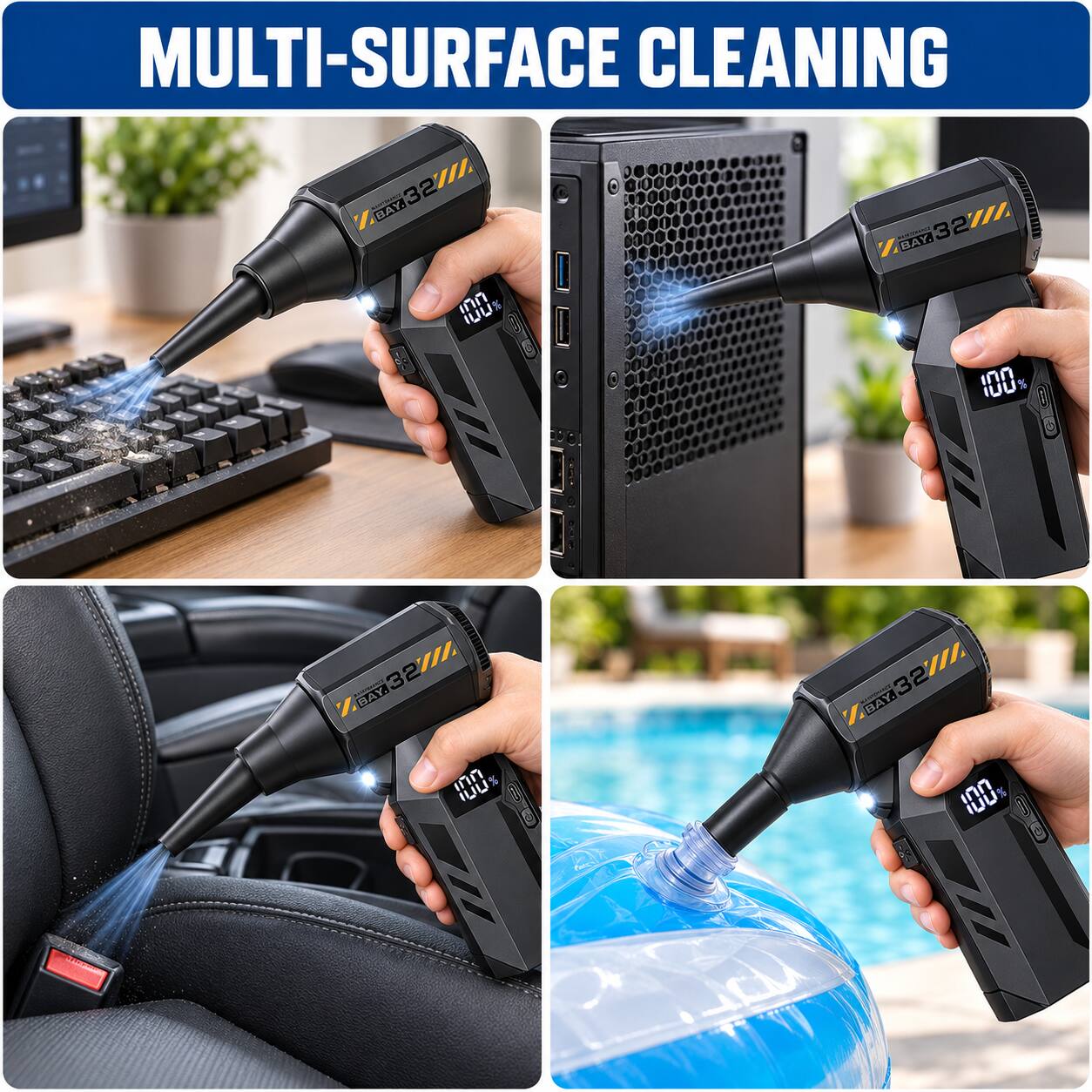 MULTI-SURFACE CLEANING BAY.32 PARTIFICIAL BAY. 32W BAY. )() j32//// 100% 100% 0  
BAY 32//// NUMBACHEAN BAY. UUI IUU  
BAY. 3 32/// 100% %