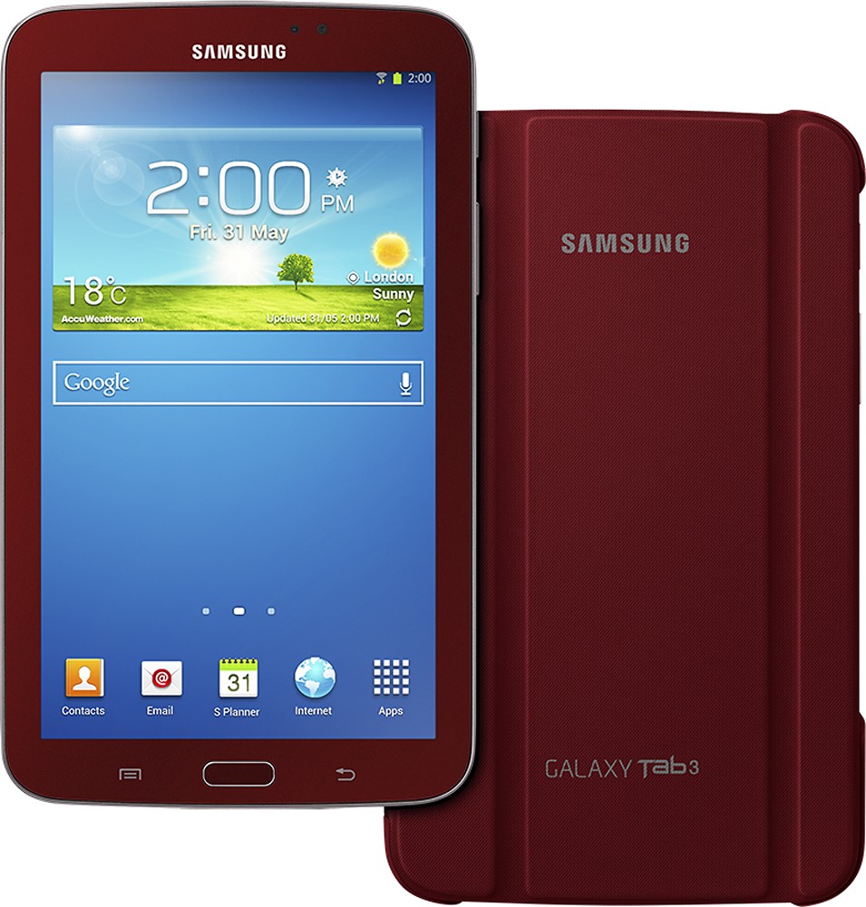 Aplicado Afirmar Invalidez Best Buy: Samsung Galaxy Tab 3 7.0 8GB Garnet Red SM-T210RGRSXAR