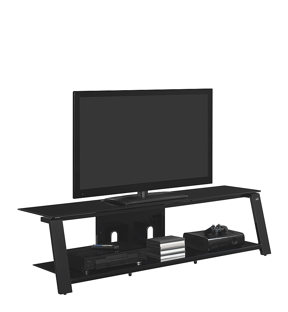 Left View: Bell'O - Triple Play 52" TV Stand for TVs up to 60", Black - Black