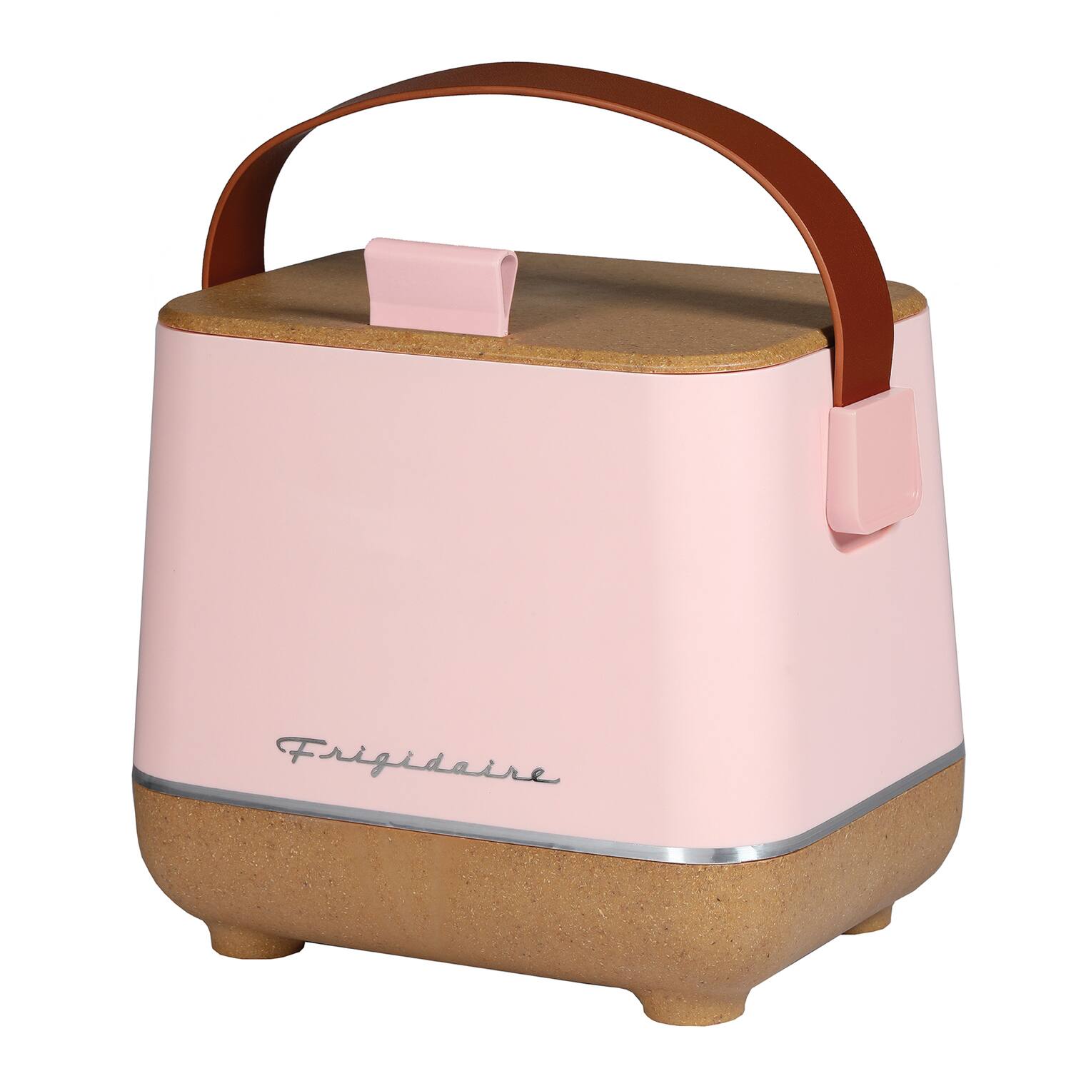 Angle. Frigidaire - Frigidaire Efmis310-pink Top-opening 6-can Beverage Insulated Fridge/cooler, Cork (pink) - pink.