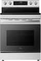 Midea - 30 in. Wide 6.3 cu. ft. 5-Element Freestanding Electric Range with Sapphire Blue Interior, Self Clean, Air Fry, WiFi - Stainless Steel