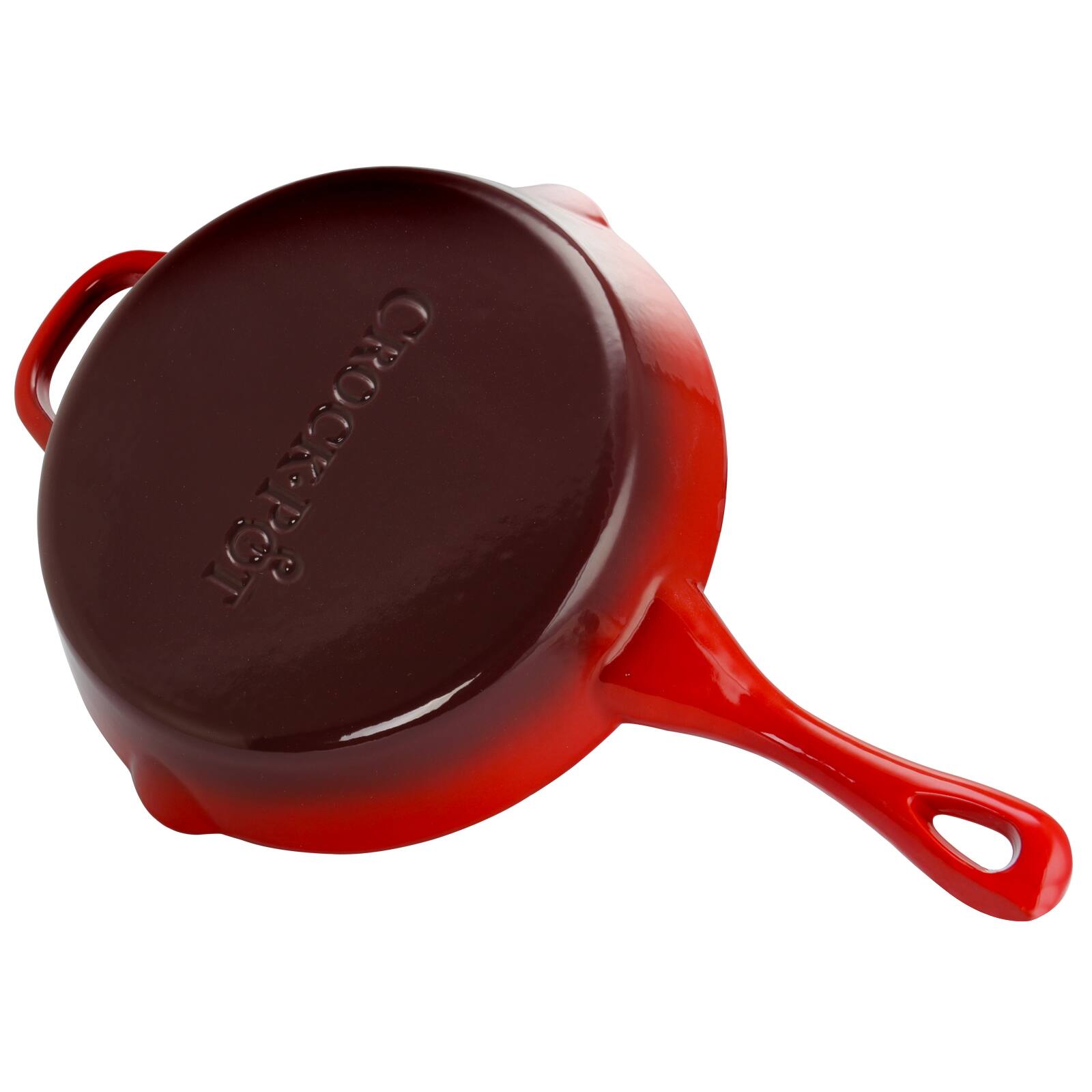 Alt View 1. Crock-Pot - Crock Pot Artisan 10 in. Round Enameled Cast Iron Skillet in Scarlet Red - Scarlet Red.
