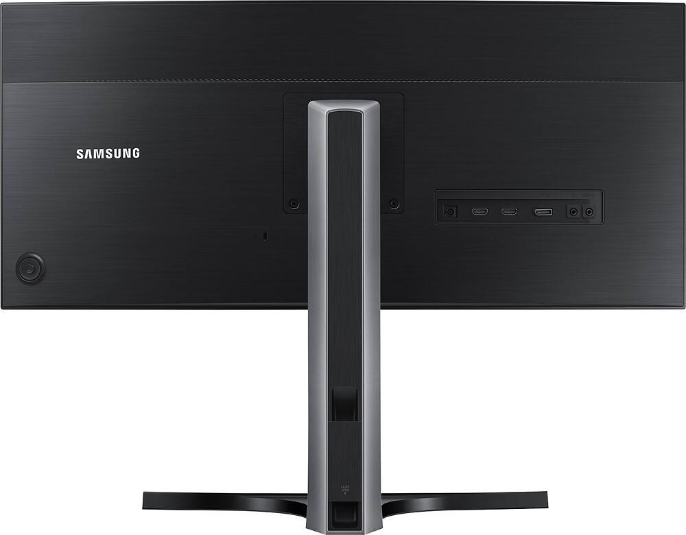 Back. Samsung - 29" LED Curved HD 21:9 Ultrawide Monitor - Black.