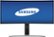 Front. Samsung - 29" LED Curved HD 21:9 Ultrawide Monitor - Black.