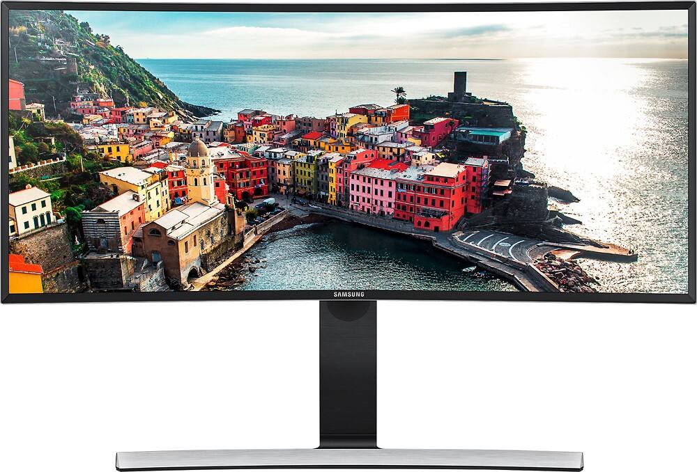 Alt View 11. Samsung - 29" LED Curved HD 21:9 Ultrawide Monitor - Black.