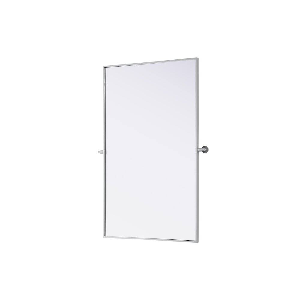 Angle. Elegant Kitchen and Bath - Amoura 48X30 Pivot Mirror In Silver - Silver.