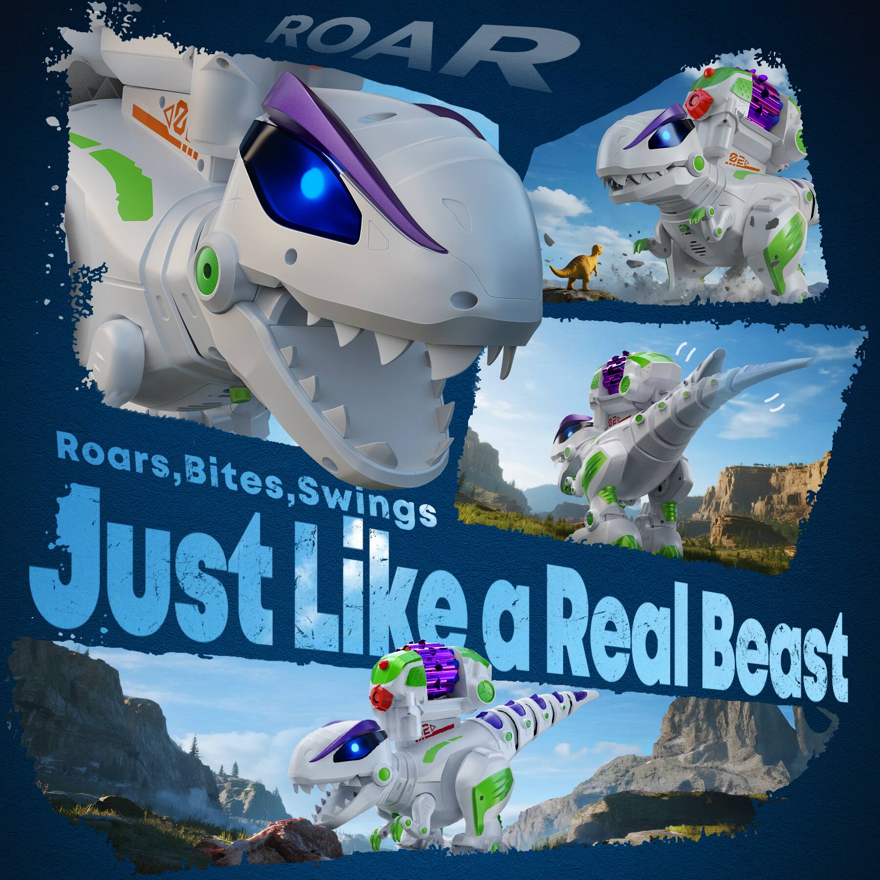 ROAR

Roars, Bites, Swings Just Like a Real Beast