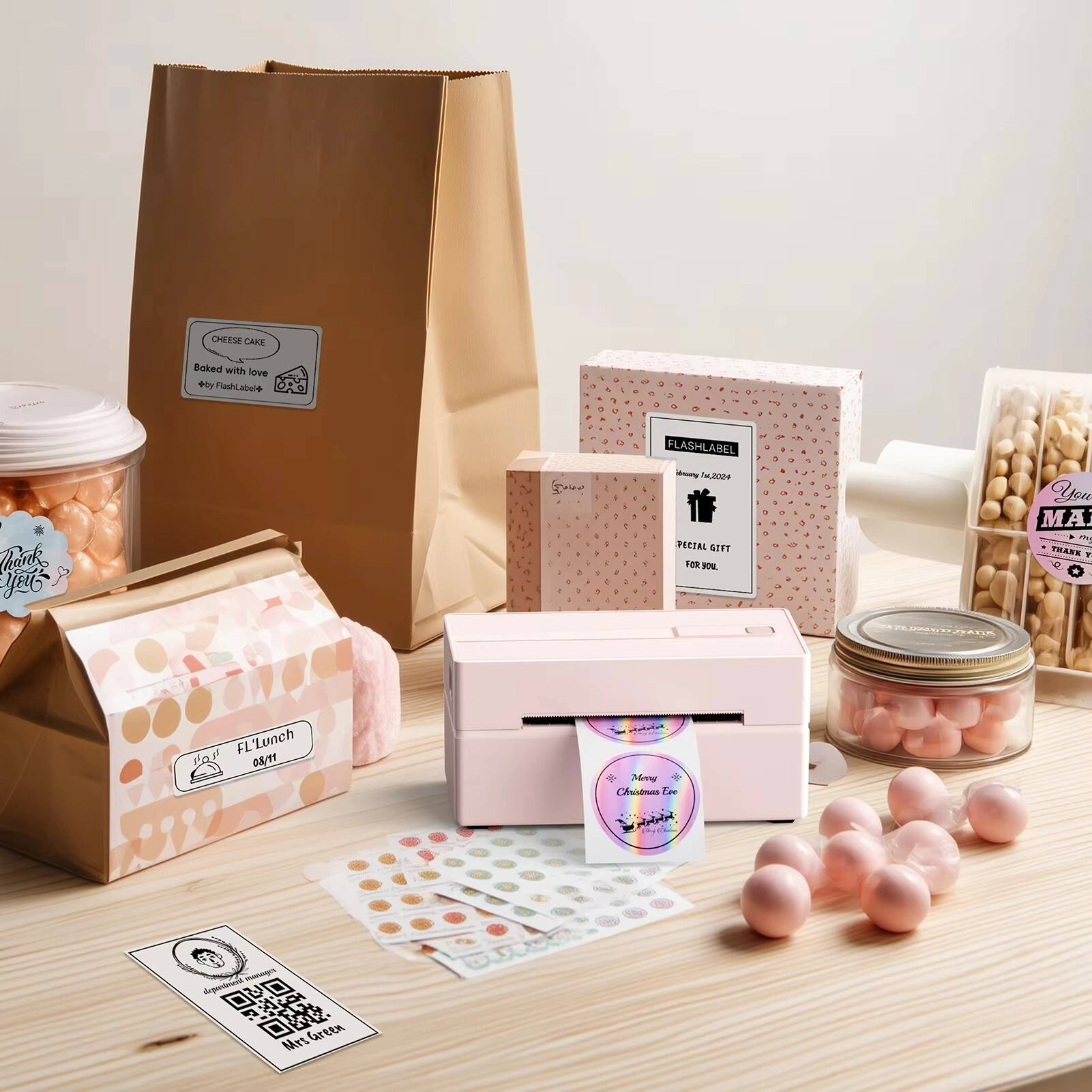 CHEESE CAKE  
Baked with love  
by FlashLabel

FLASHLABEL  
FL Lunch  
08/11

FLASHLABEL  
Special Gift for Soul

Merry Christmas Eve

Thank you

Mrs Green