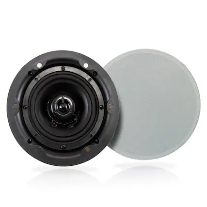 Front. PYLE - Pyle Ceiling and Wall Mount Speaker - Wireless - Black.