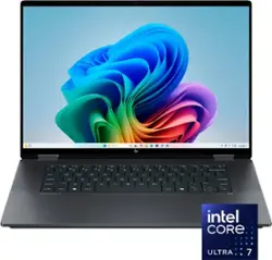 HP - OmniBook X Flip 2-in-1 - Copilot+ PC - 16" 2K Touch-Screen Laptop - Intel Core Ultra 7 - 16GB Memory - 1TB SSD - Eclipse Gray - Front_Zoom