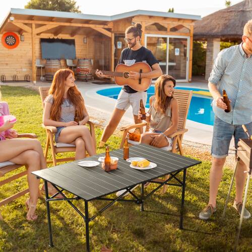 Alt View 7. Winado - 37in Portable Folding Camping Table, Ultralight Collapsible Table for Outdoor Travel Hiking Table Backyard BBQ Party - Black.