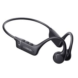 Loheer - X28 Bone Conduction Headphones, Open-Ear Bluetooth 6.0 Sport Headset, IPX6 Waterproof, Black