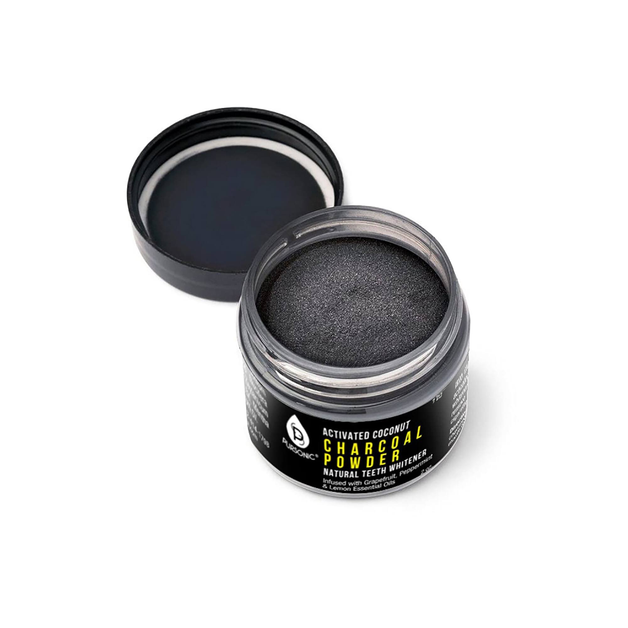 F2 ACTIVATED COCONUT CHARCOAL POWDER WHITENER NATURAL TEETH WHITENER infused with Grapefruit & Lemon Essential Oils