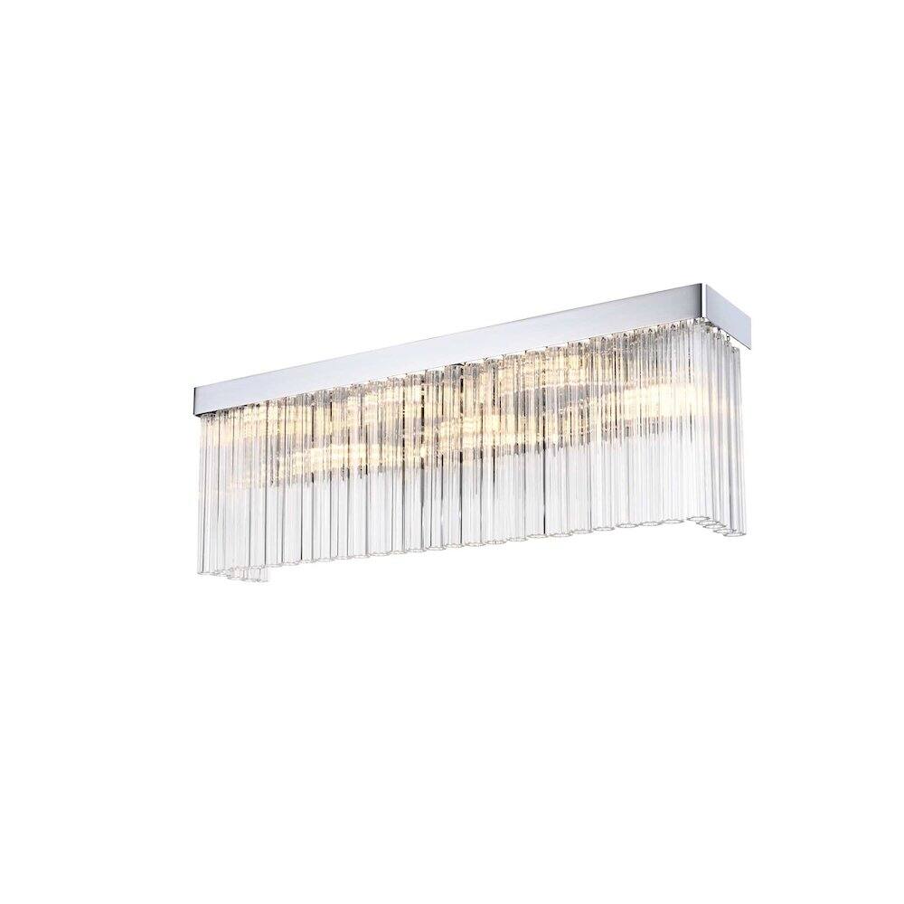 Angle. Elegant Lighting - Harlow 26 inch Wall Sconce in Chrome - Chrome.