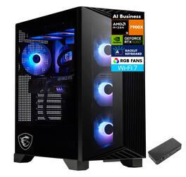 MSI - Aegis ZS2 Desktop PC (AMD Ryzen 9 7900X, 32GB DDR5, 2TB PCIe SSD, GeForce RTX 5060 Ti, Win 11 Pro) - Black