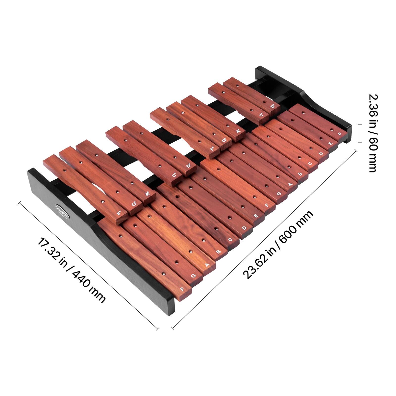 17.32 in / 440 mm  
23.62 in / 600 mm  
2.36 in / 60 mm