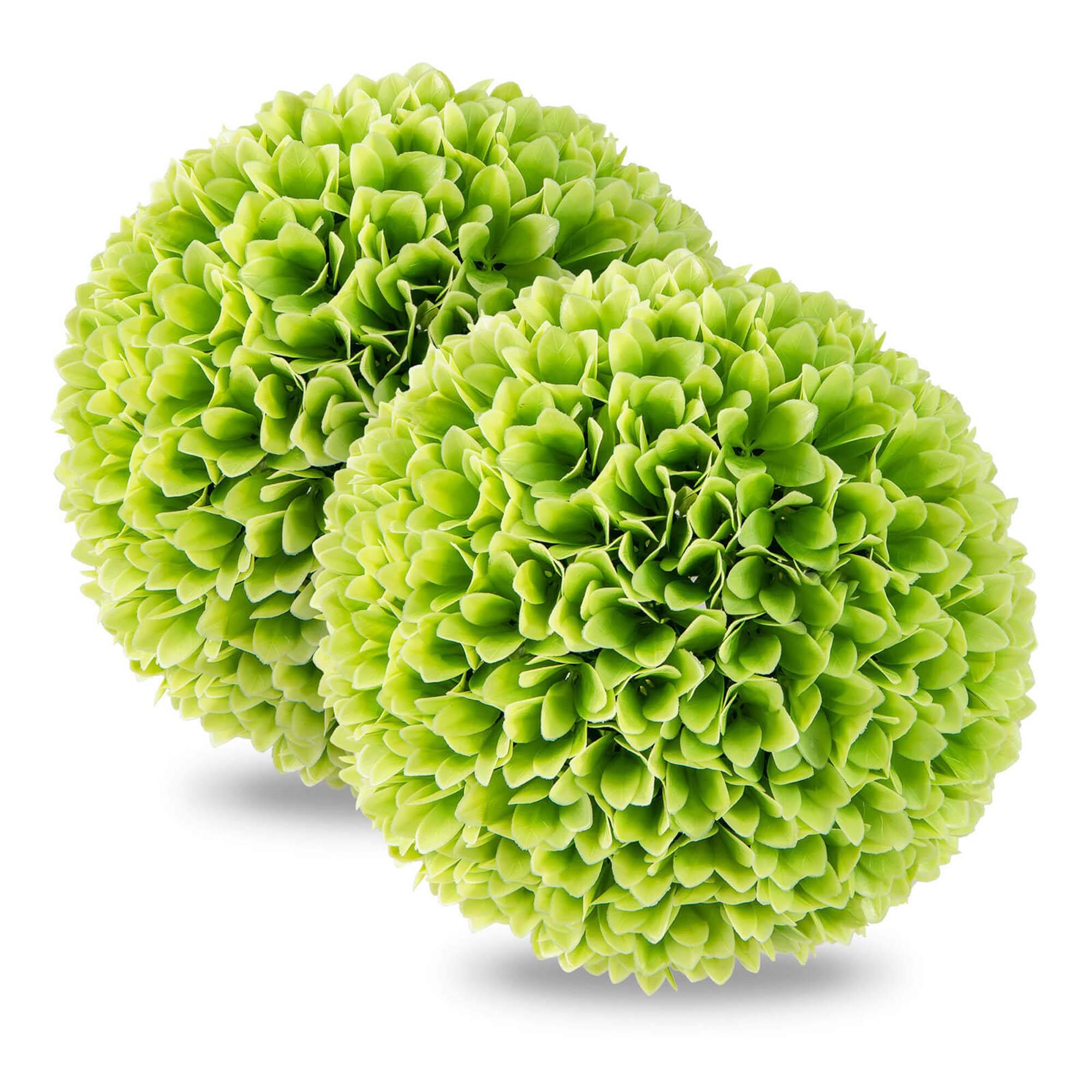 "Costway - 11"" Faux Boxwood Balls with Reliable Sun-Protective PE Material Mimic Leaves - Green" price history on PriceWatchPro
