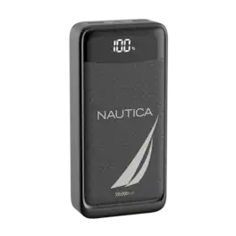Nautica - Power Bank 20000mAh Portable Charger 22.5W Fast Charging USB C PD Battery Pack for iPhone Samsung Android - Black