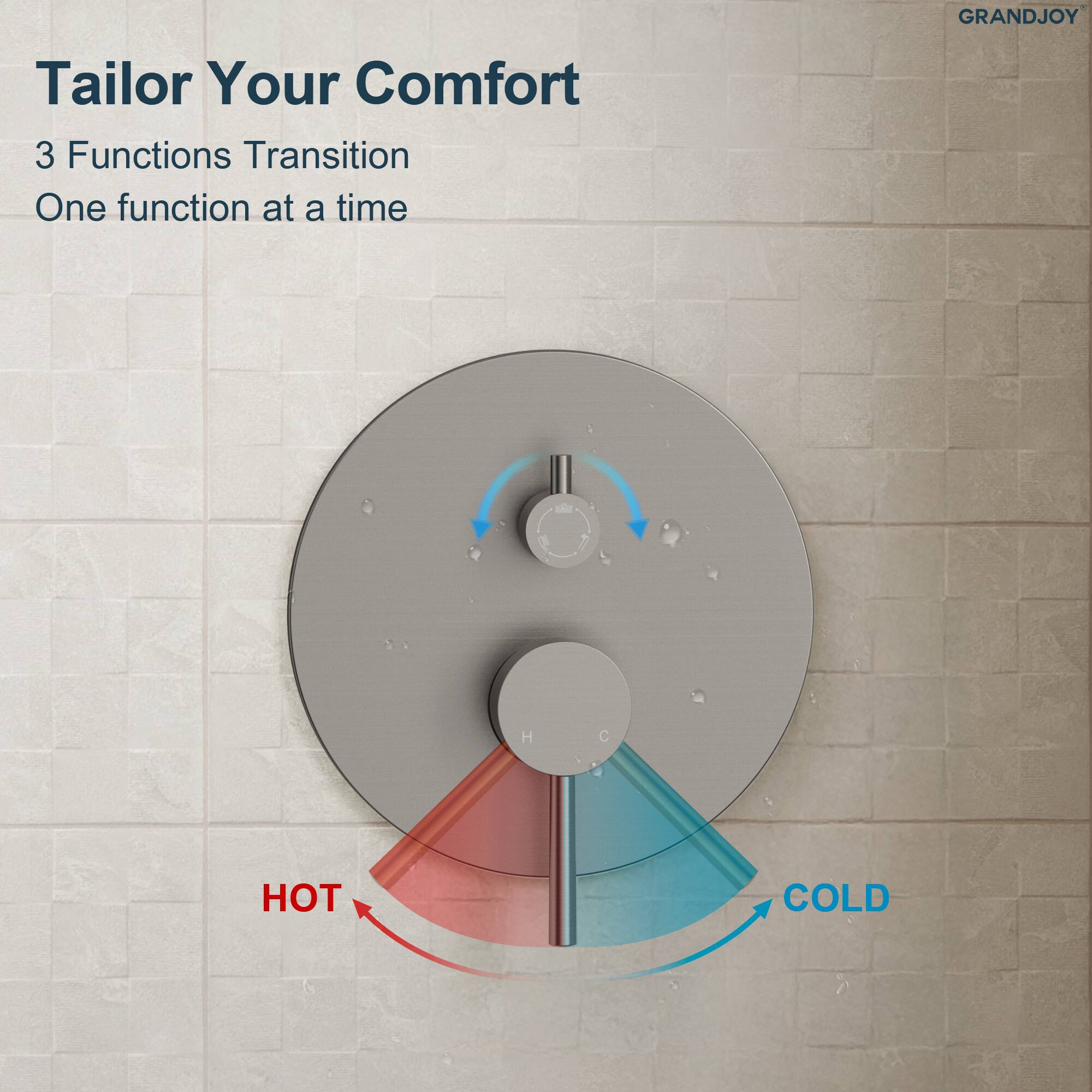 Tailor Your Comfort  
3 Functions Transition  
One function at a time  

HOT  
COLD