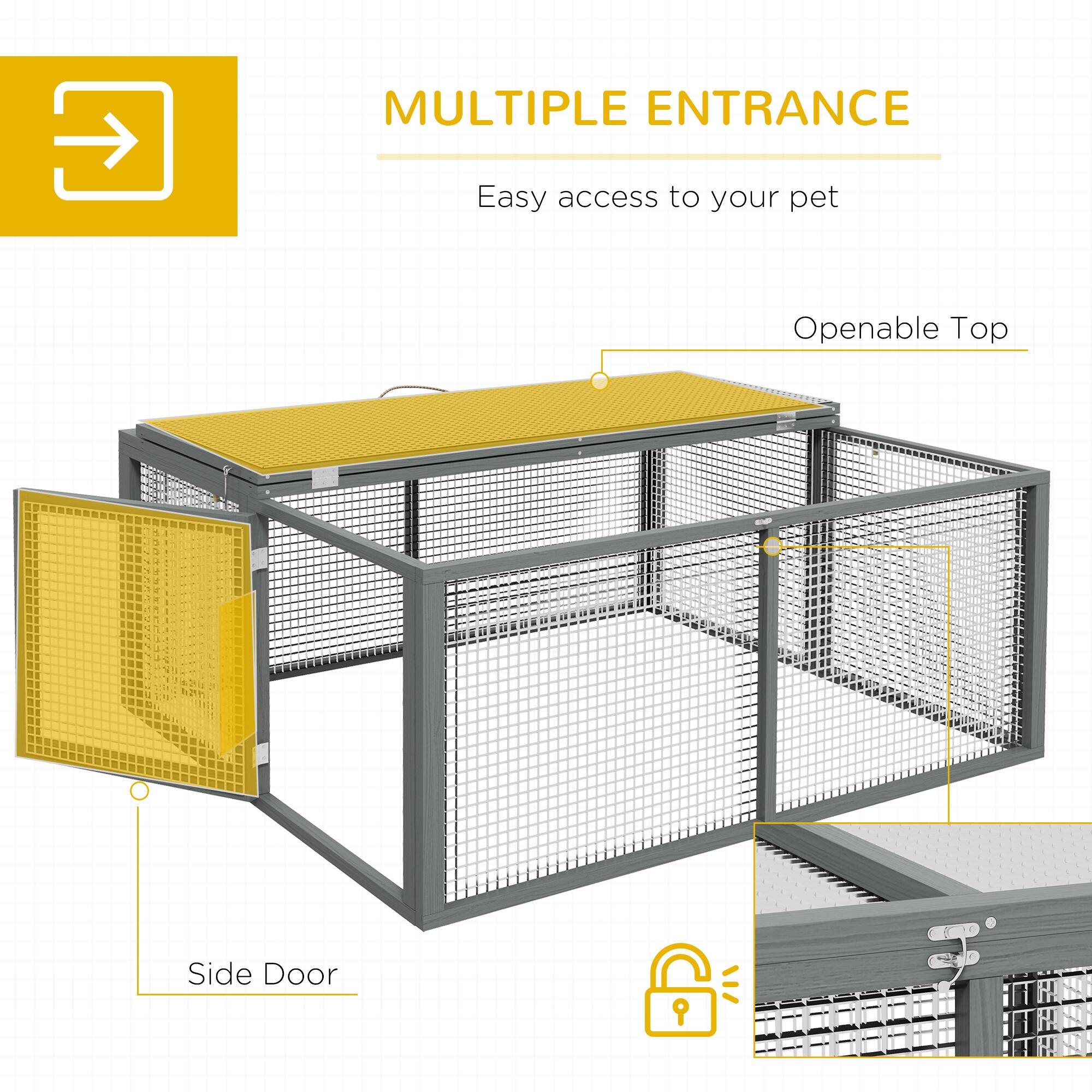 MULTIPLE ENTRANCE  
Easy access to your pet  

Openable Top Side Door  

Openable Top  
Side Door