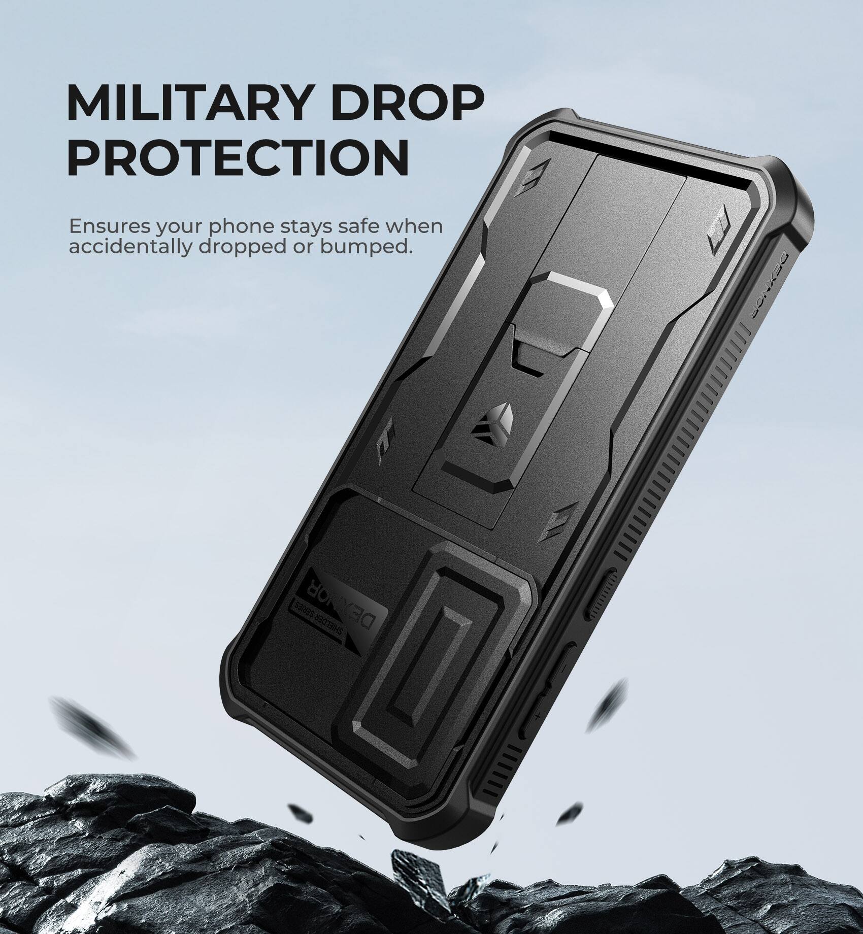 MILITARY DROP PROTECTION
Ensures your phone stays safe when accidentally dropped or bumped.
BOTIO DEXNOR QR I $0s DEX BIOES I