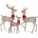Front. Best Choice Products - Best Choice Products 6.5ft 3-Piece Lighted Christmas Deer Set Outdoor Yard Decoration w/ 385 LED Lights, Stakes - Rattan - Rattan.