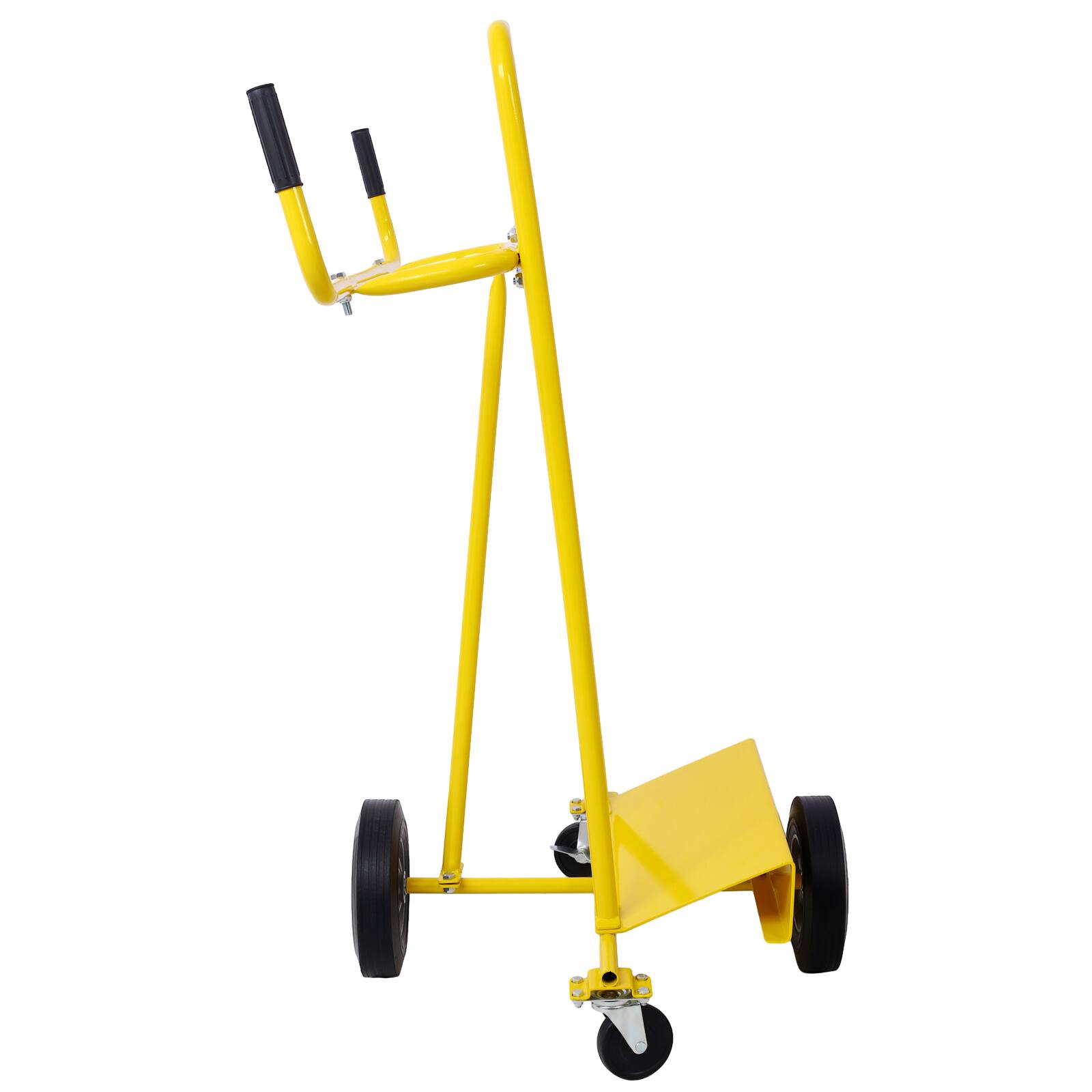 Back. LOVMOR - 1000-Lb Drywall Sheet Cart and Panel Dolly for Material Handling - Yellow.