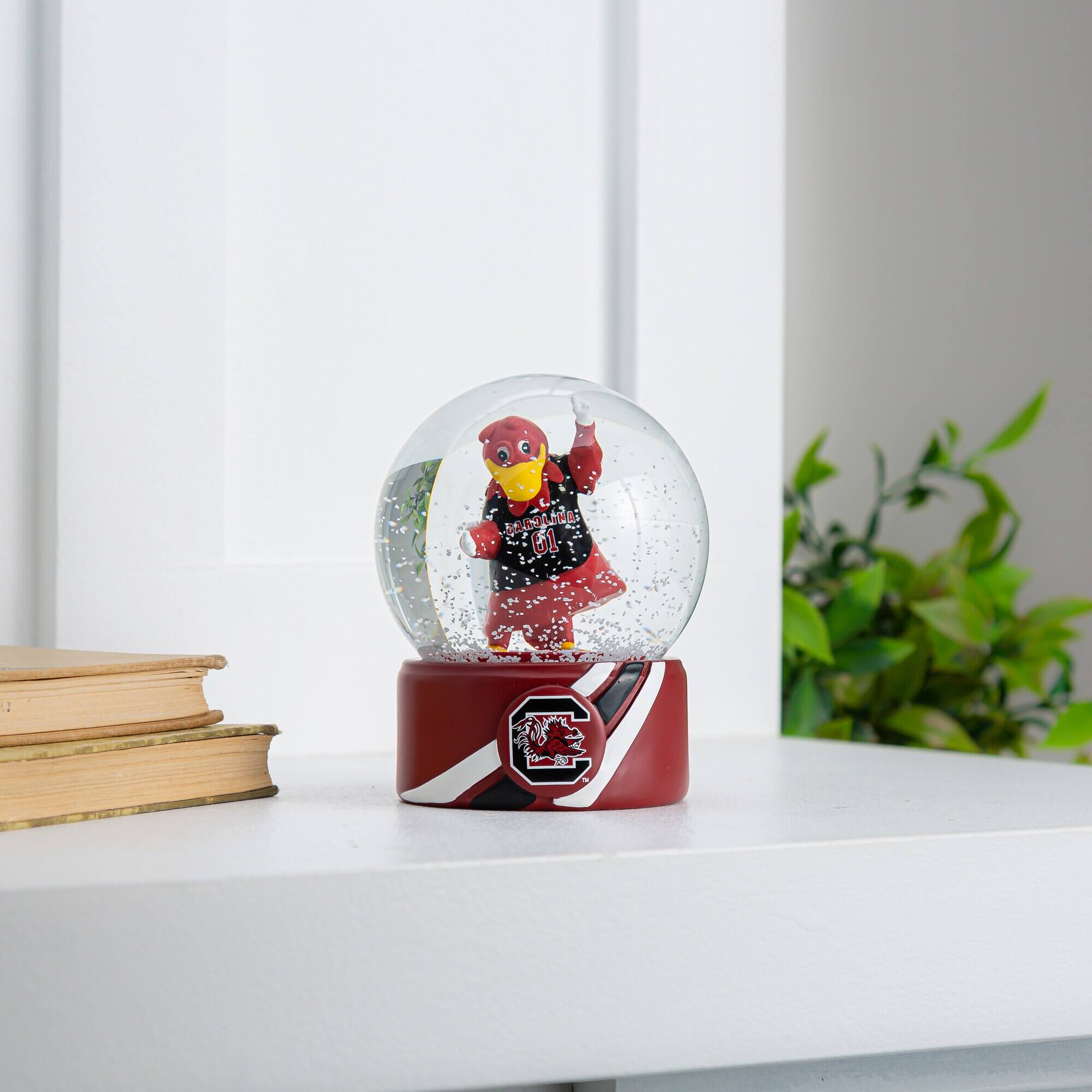 Alt View 1. Evergreen Enterprises - South Carolina Gamecocks 100mm Mascot Glass Water Globe - Multicolor.